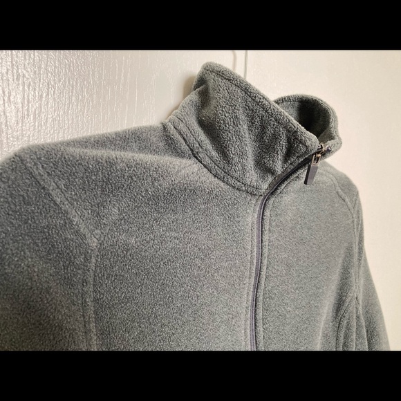 ❗️DONATING SOON LANDS END Gray Sweater Jacket Polyester Soft Pockets Warm Collar - Picture 4 of 11